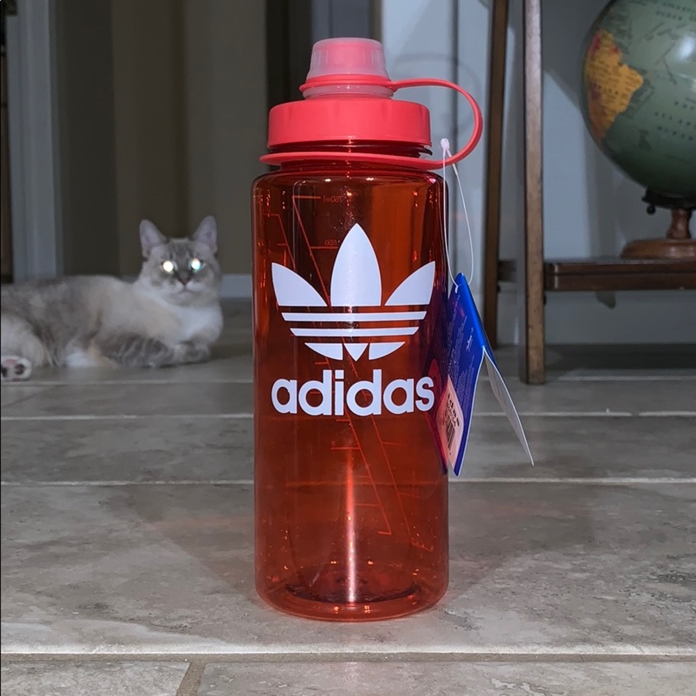 PRICE DROP! coral pink adidas water bottle